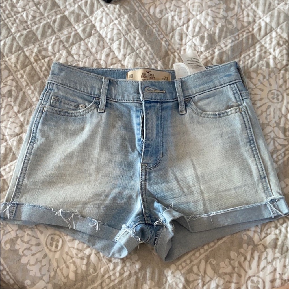 Hollister high rise jean shorts